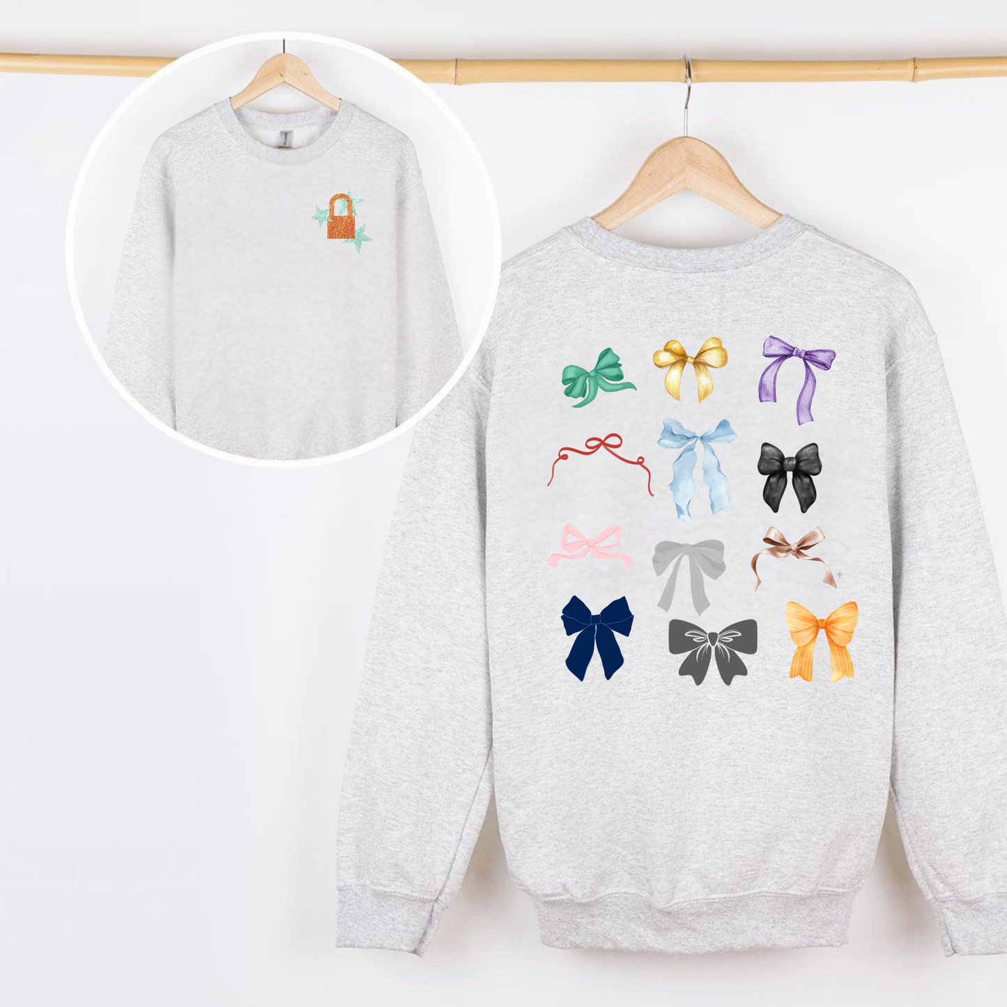 T12 coquette bow YOUTH Crewneck Sweatshirt