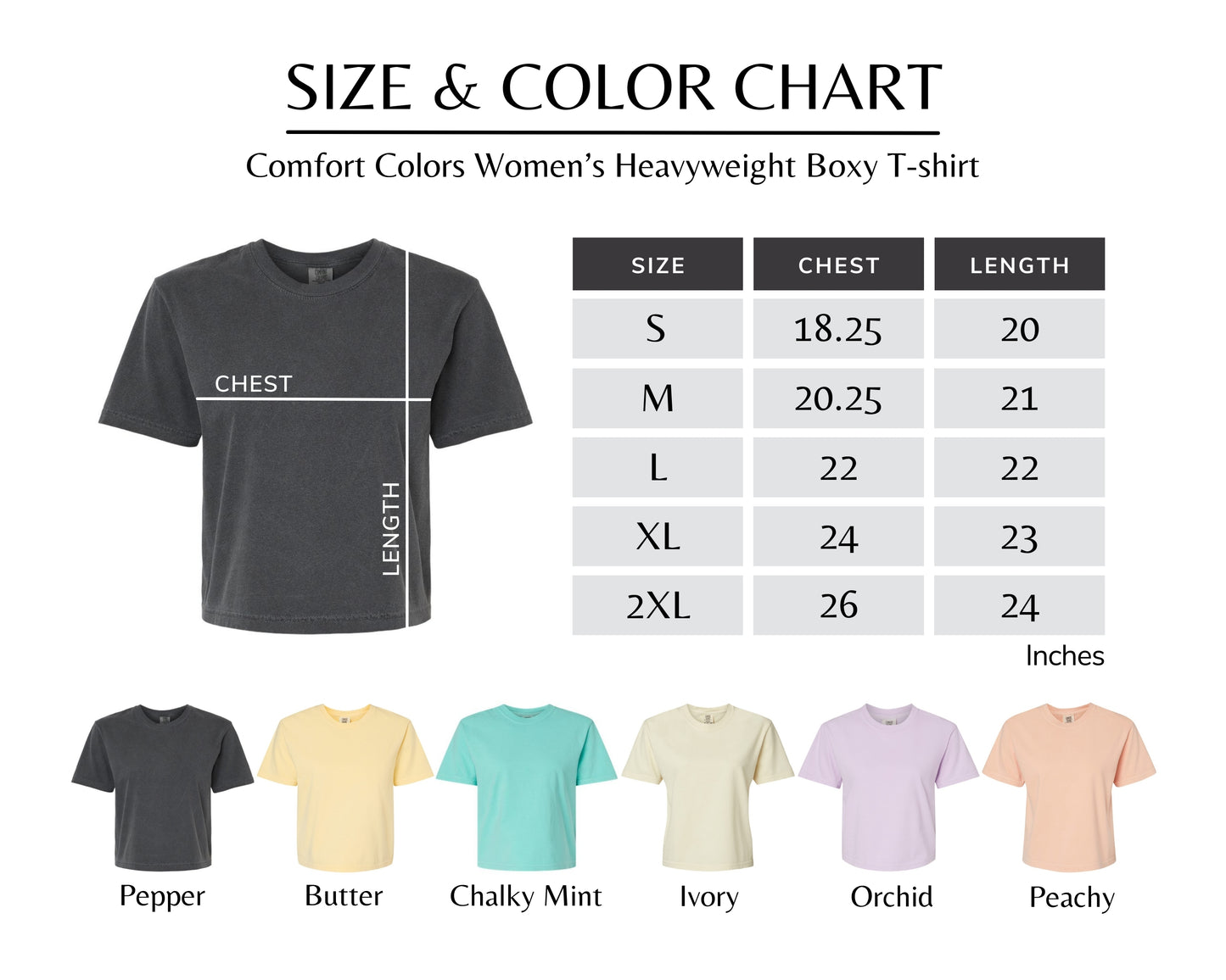 WORLD TRAVELER CROP TOP - COMFORT COLORS BOXY CROP TOP