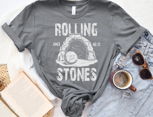 Stones - He Is Risen | Christian Easter Shirt for Women