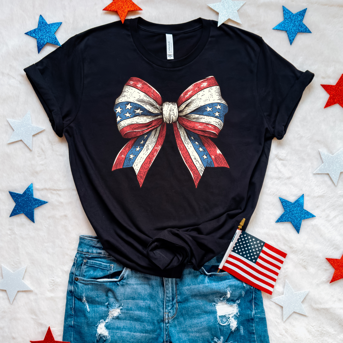 Patriotic Coquette Bow Shirt