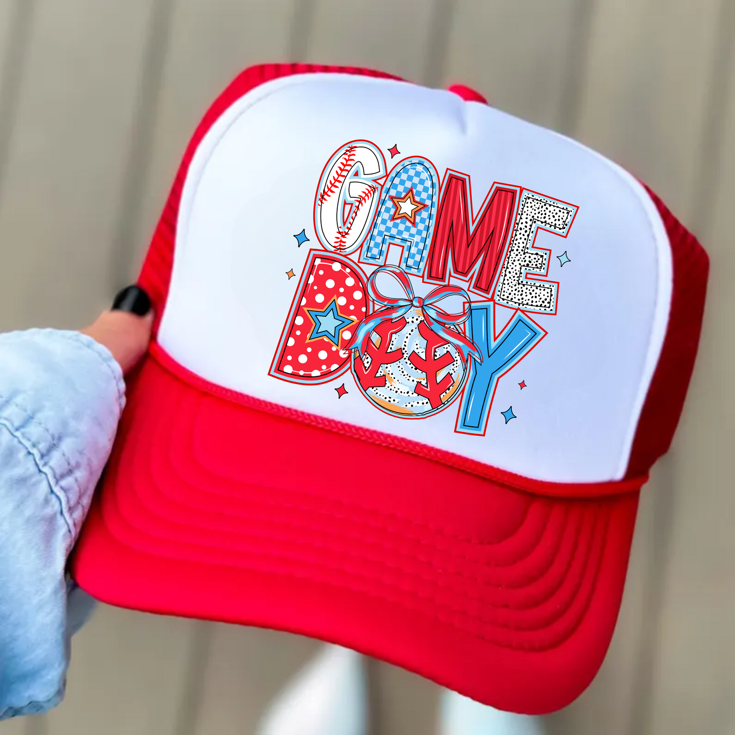 Baseball Game Day Trucker Hat - Baseball Trucker Hat