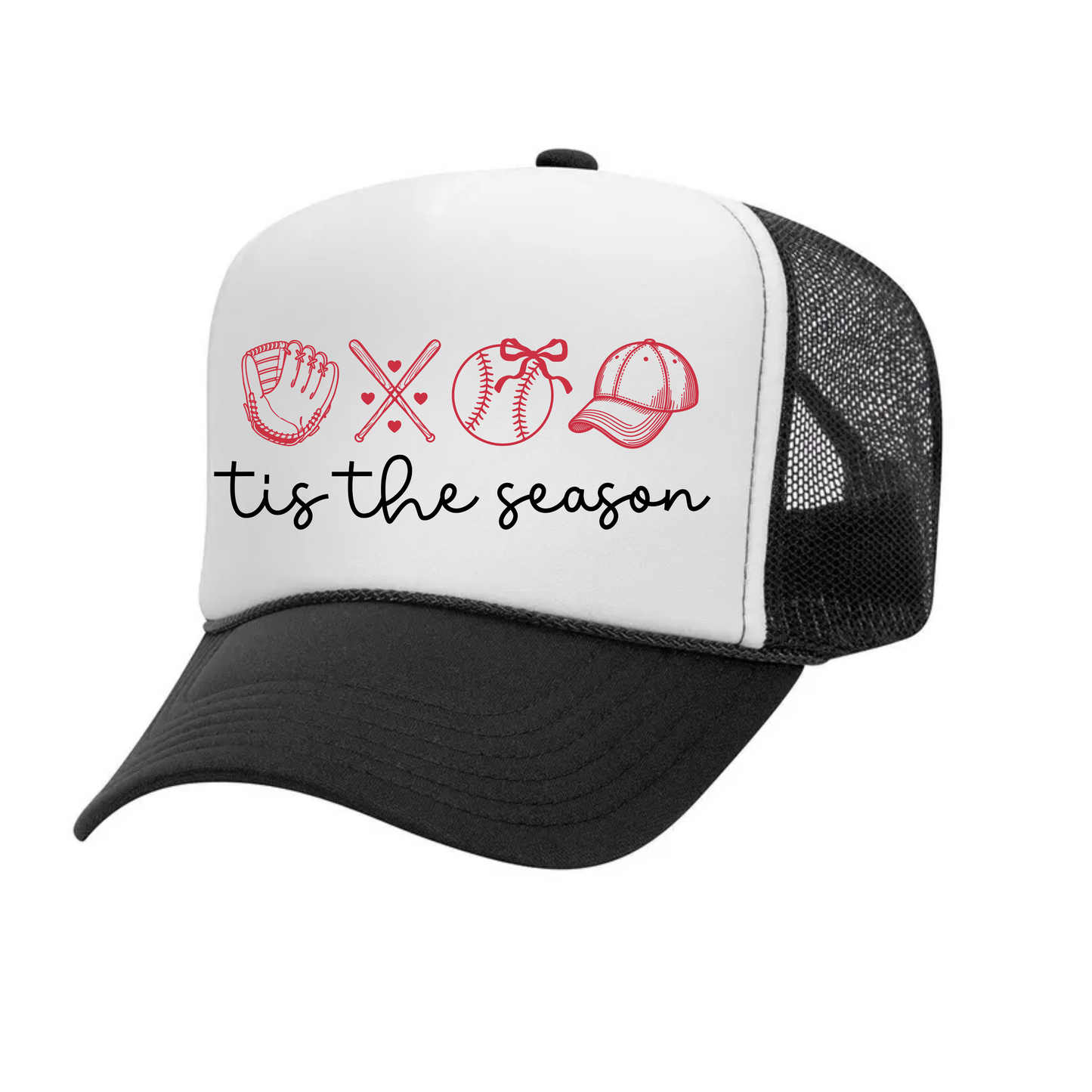 Baseball Tis the Season Trucker Hat - Baseball Trucker Hat