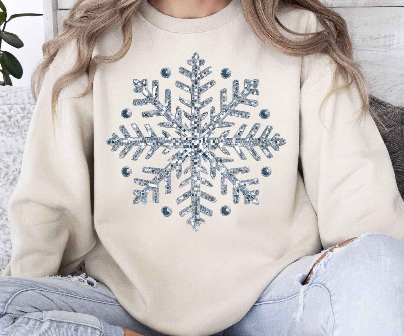 Snowflake  Crewneck Sweatshirt