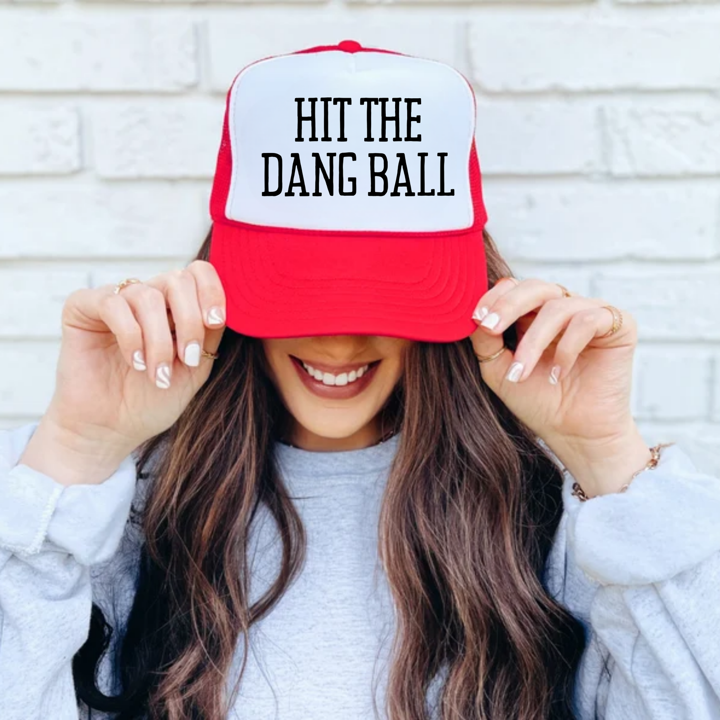 Hit The Dang Ball - Baseball Trucker Hat