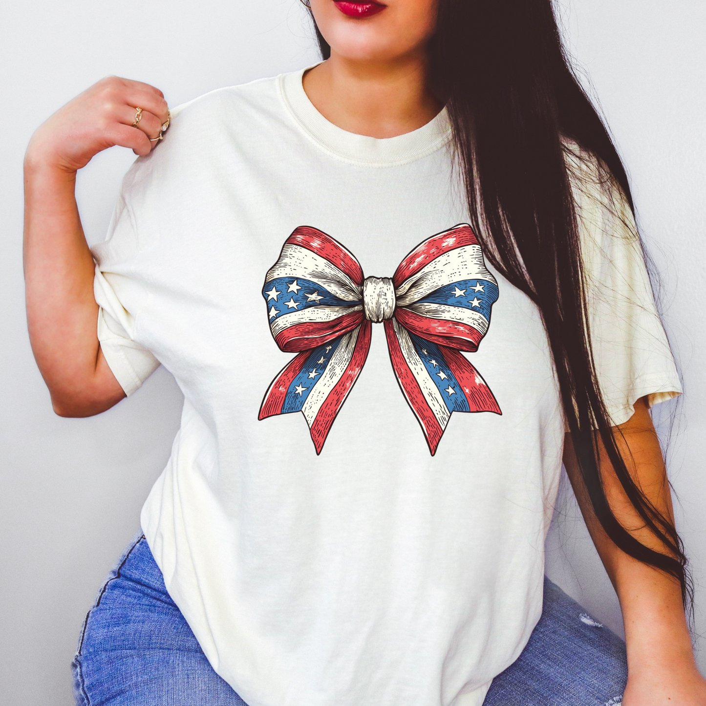 Patriotic Coquette Bow Shirt