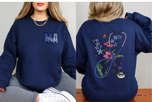 Custom MA crewneck sweatshirt