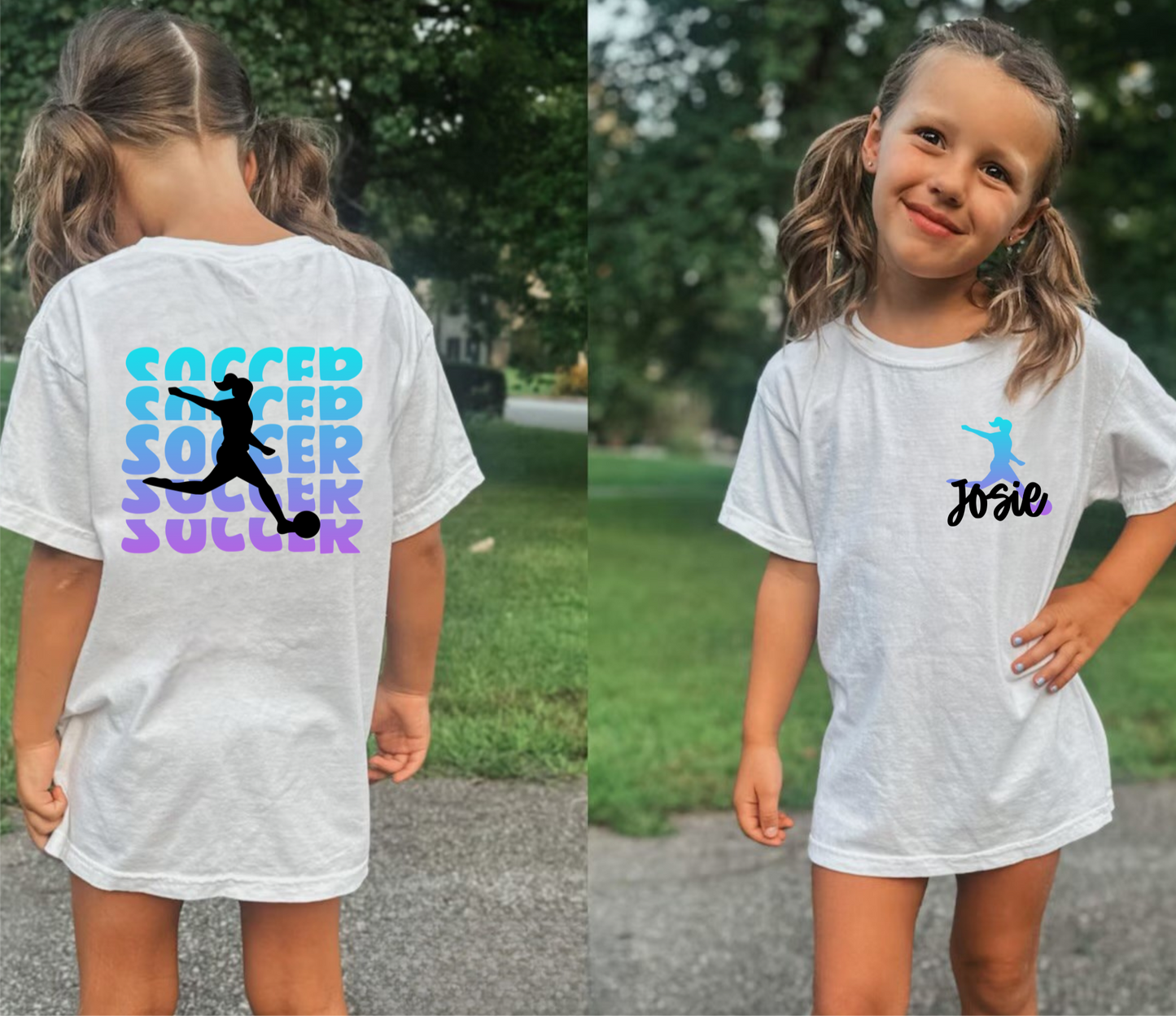 Custom Soccer Girls Shirt Comfort Colors