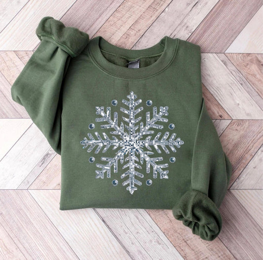 Snowflake  Crewneck Sweatshirt