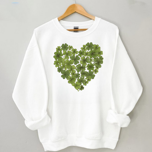St. Patrick's Day Shamrock Heart Sweatshirt