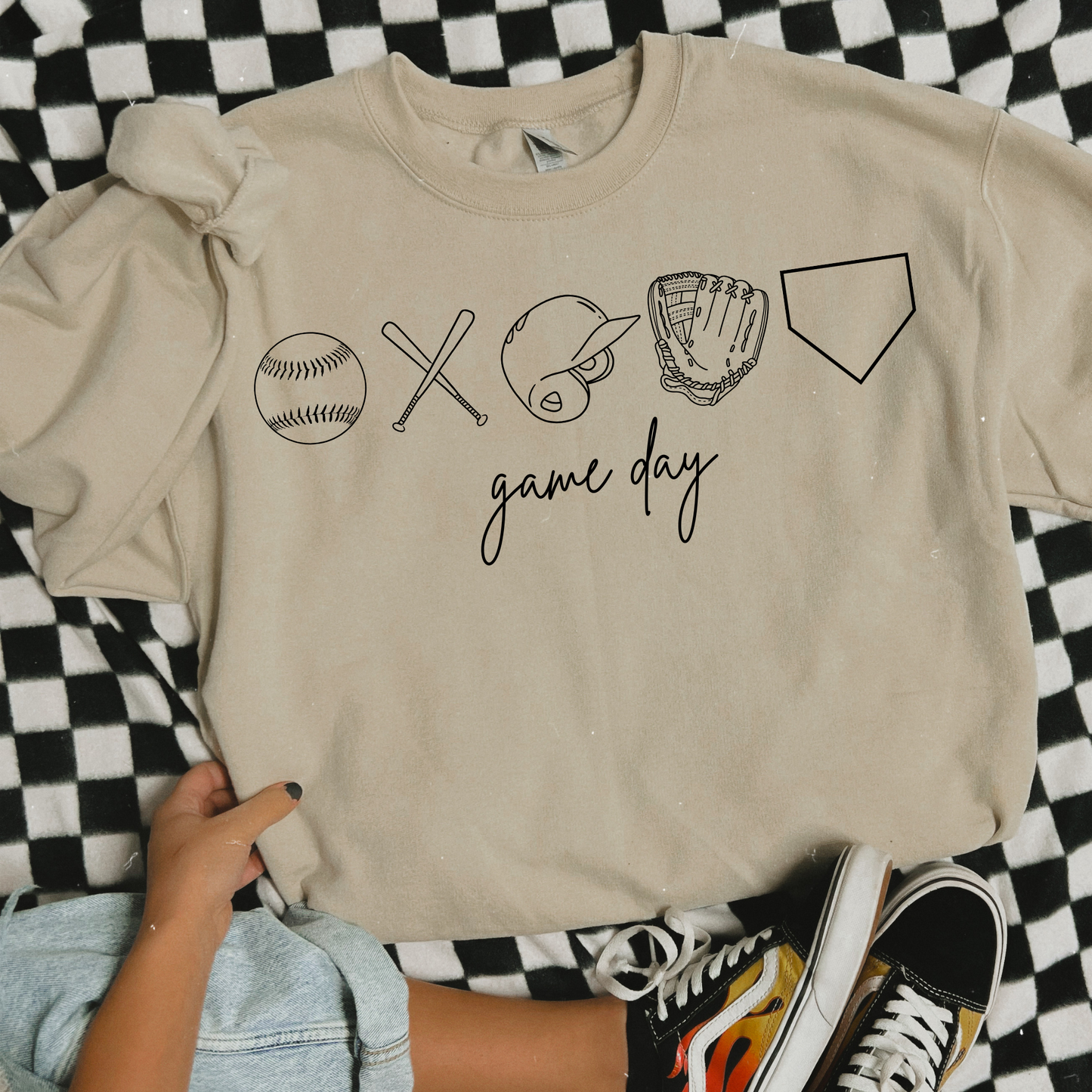 Minimalist Baseball Game Day Sweatshirt