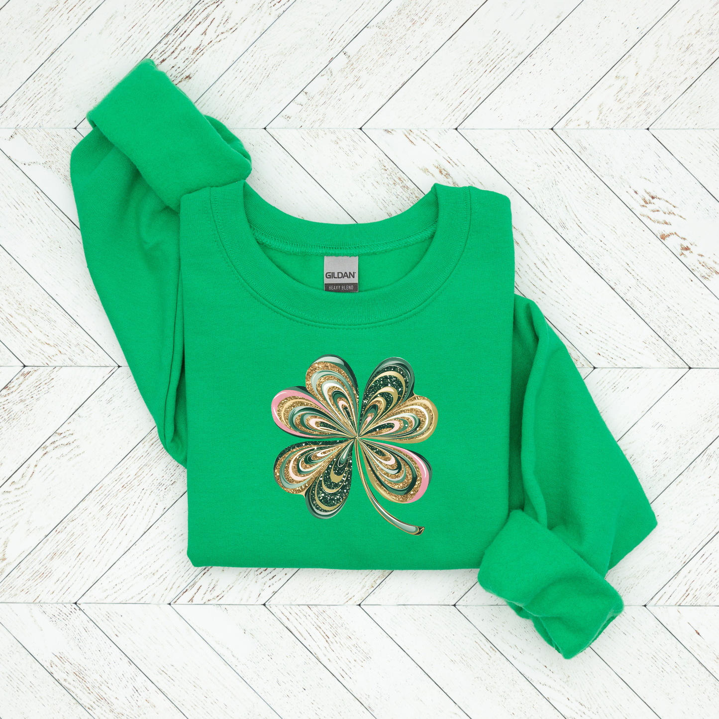 St. Patrick's Day Glitter Shamrock Sweatshirt