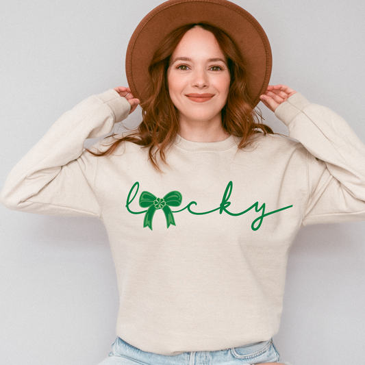 St. Patrick's Day Lucky Bow Sweatshirt