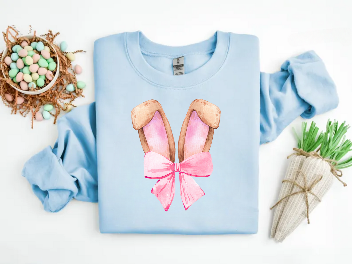 Coquette Easter Bunny Sweatshirt for Women