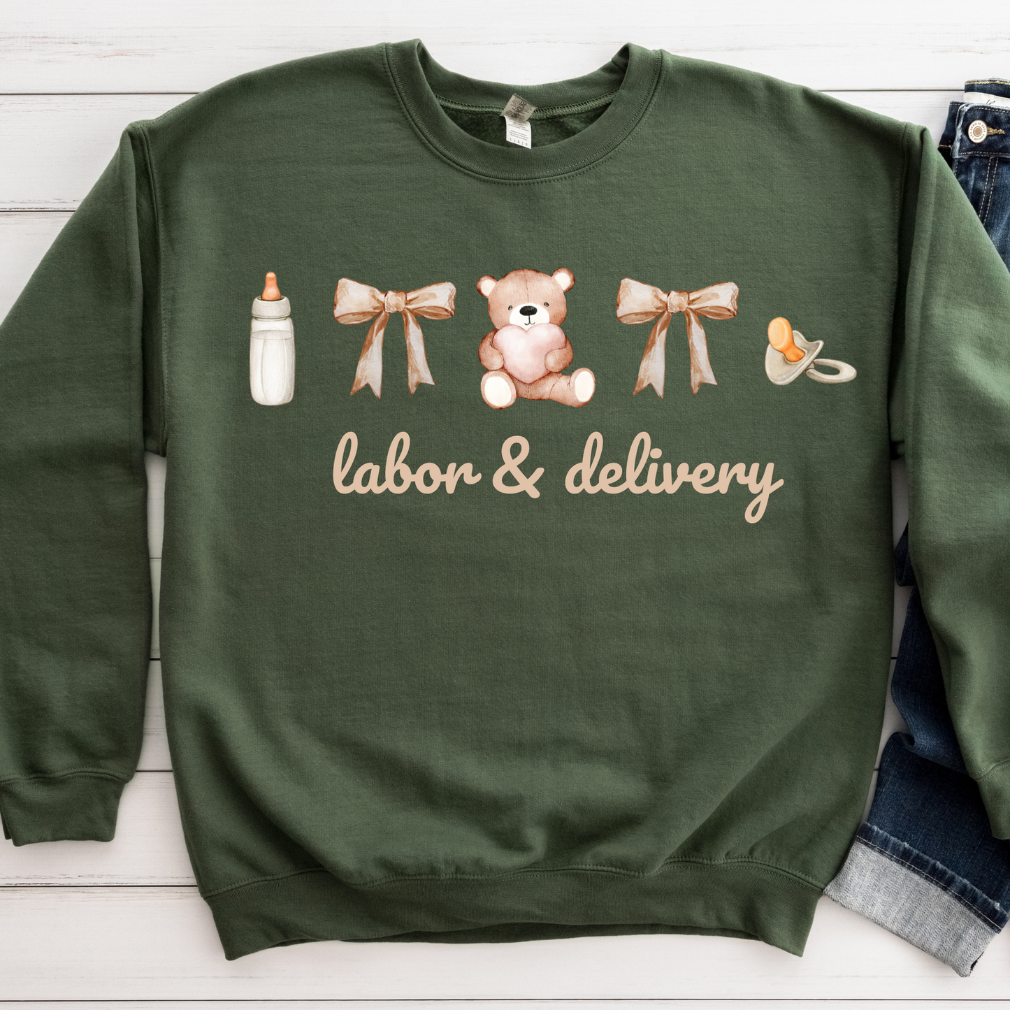 Labor and Delivery Nurse Baby Bear Sweatshirt