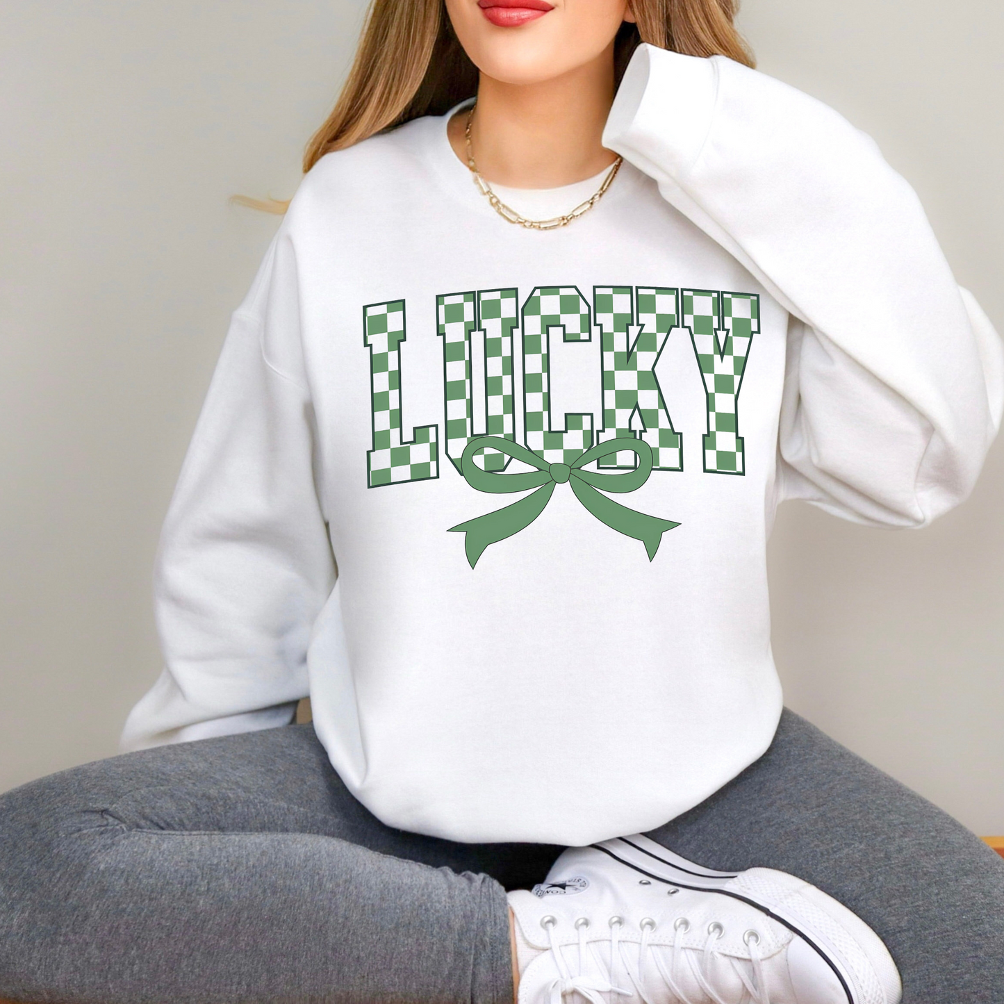Lucky Bow St. Patrick's Day Sweatshirt