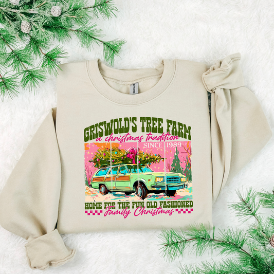 Christmas Movie Tree Farm Crewneck Sweatshirt | Cozy Christmas Movie Watching Sweatshirt