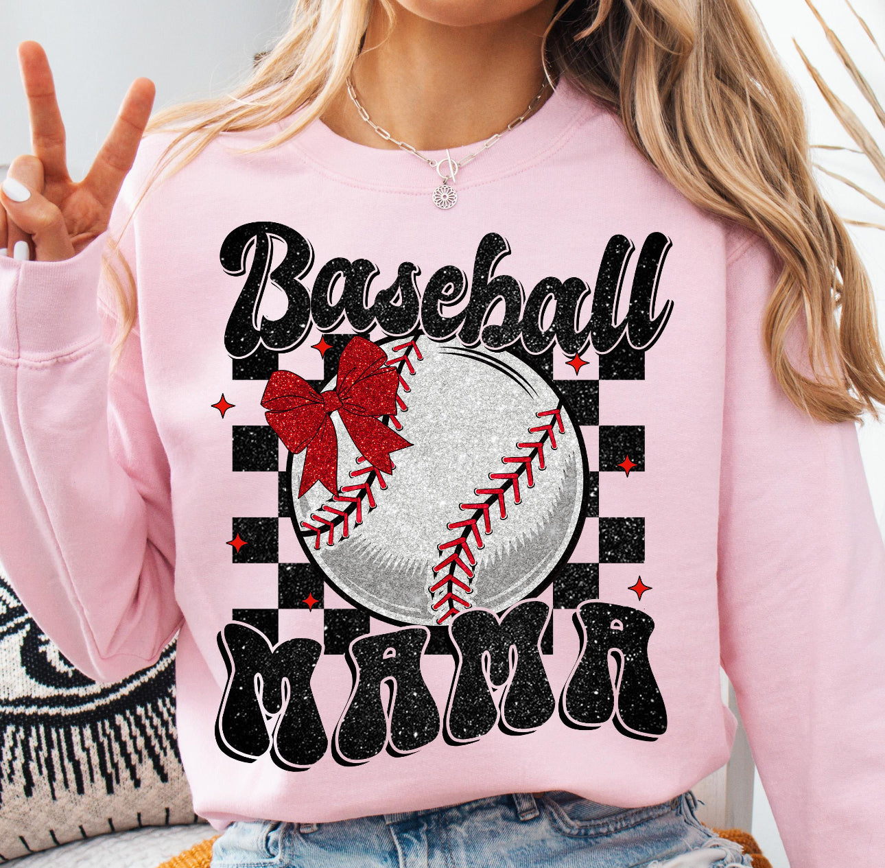 Baseball Mama Crewneck Sweatshirt