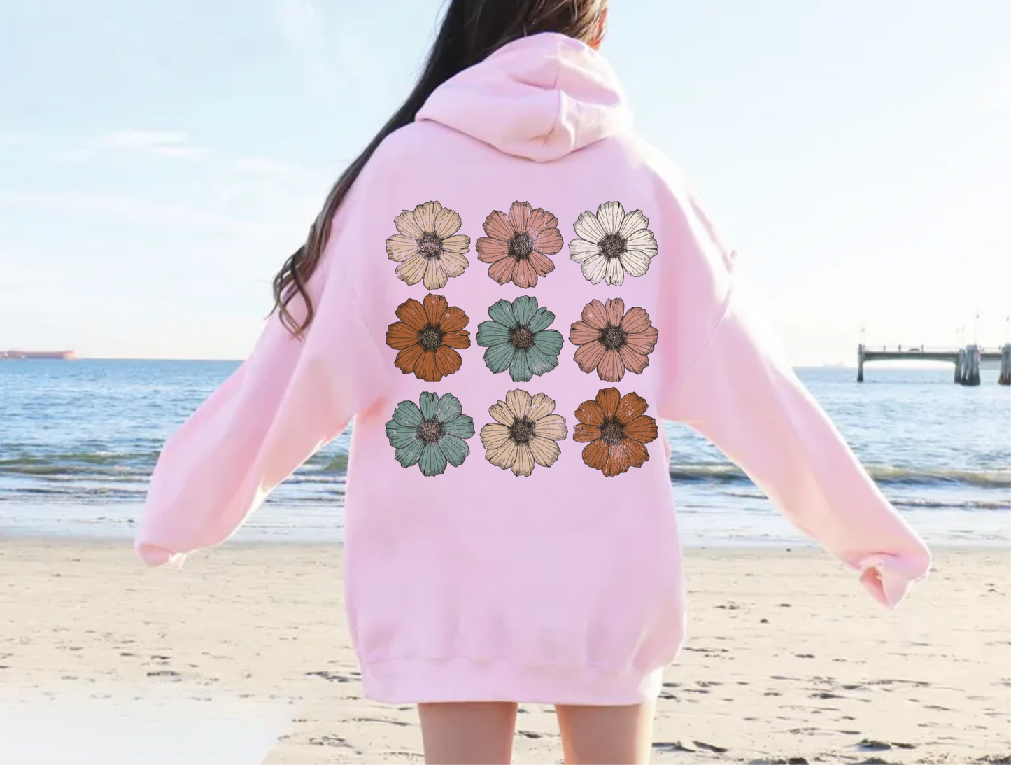 Retro Flower Hoodie