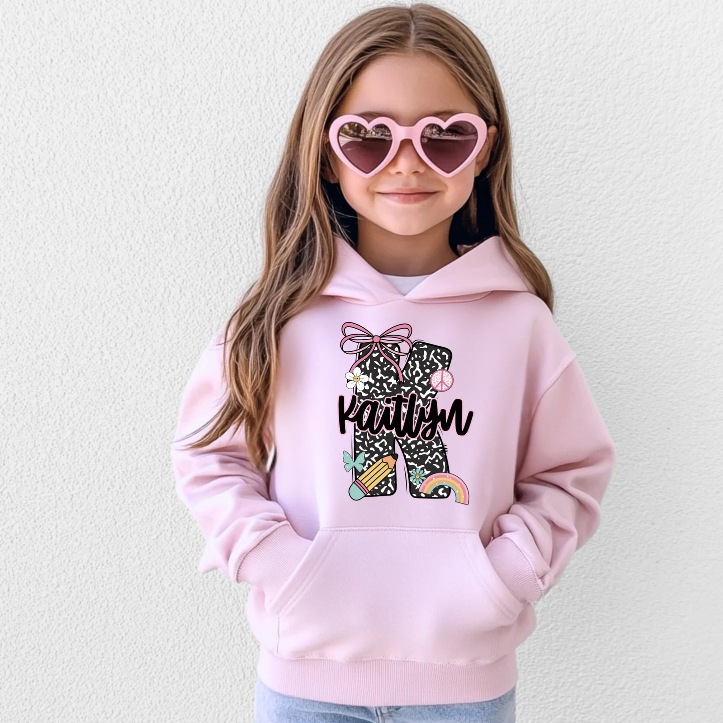 Custom Back to School Hoodie for Girls with Name