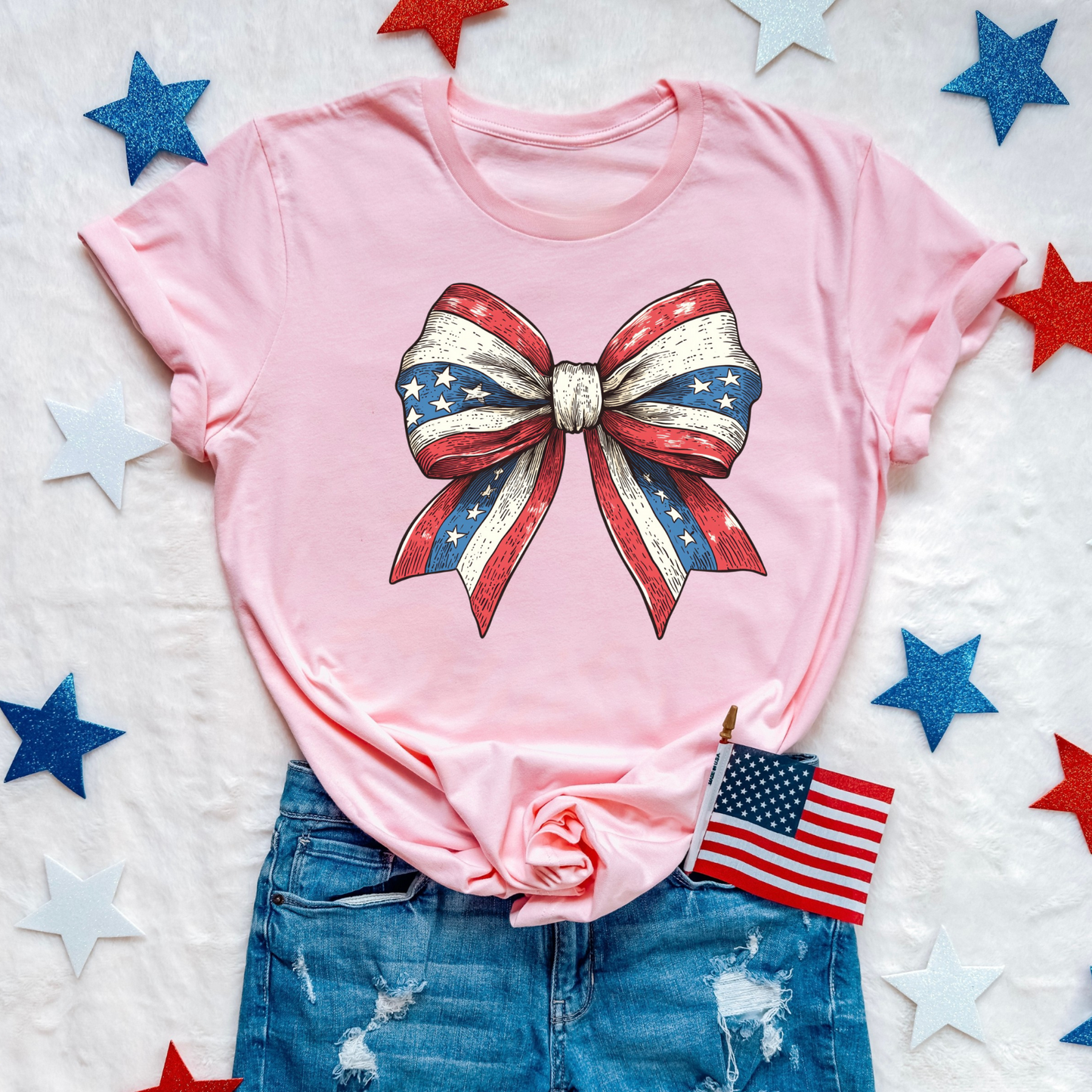 Patriotic Coquette Bow Shirt