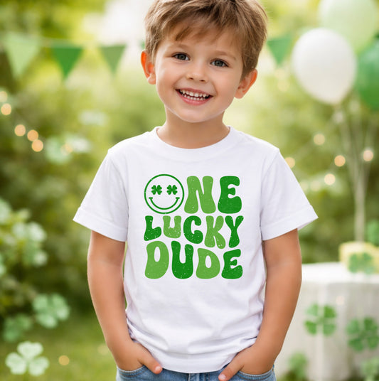One Lucky Dude | St. Patrick's Day Shirt for Kids