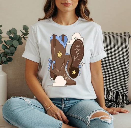 TAY BOOTS TANK OR TEE - COMFORT COLORS - MAGICAL PARK DAY VACATION TOP