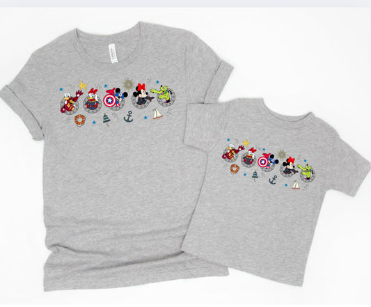 Superhero Porthole Cruise Shirt for Adults and Kids