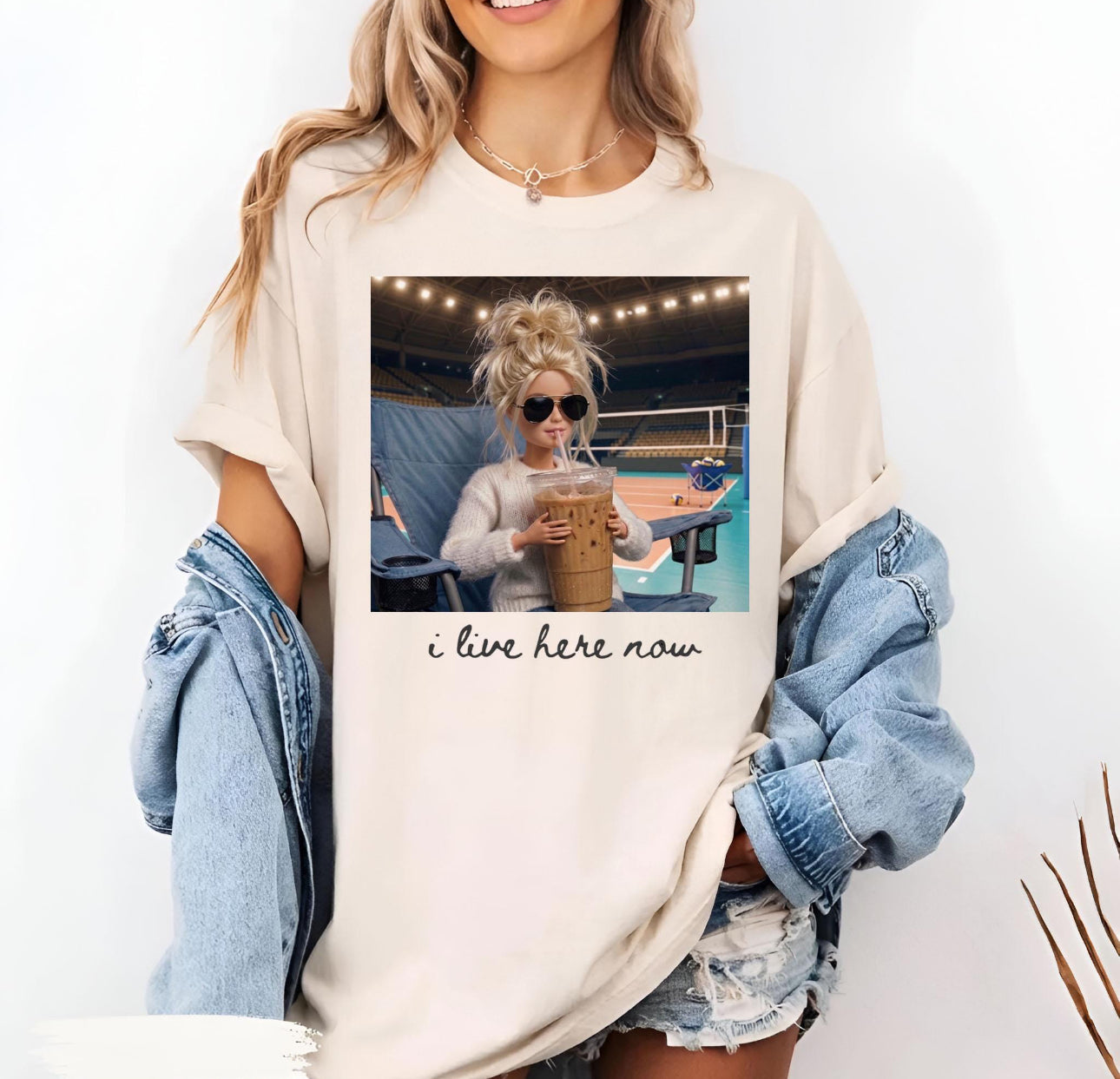 Volleyball mom doll shirt