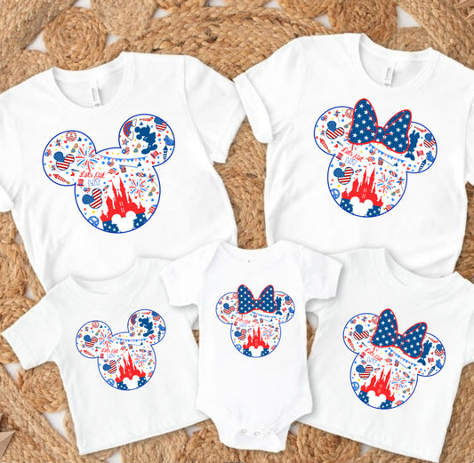 4th of July Family Mouse Shirts
