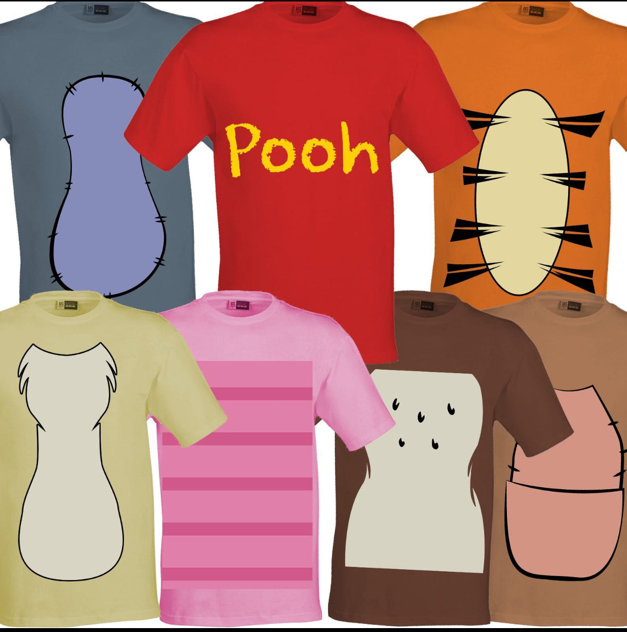 Pooh Friends Halloween Costume Shirt | Family Matching Halloween Tee | Bella+Canvas T-Shirt | Toddler, Youth & Adult Sizes