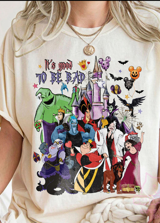 ITS GOOD TO BE BAD HALLOWEEN VILLAIN SHIRT  | Magical Theme Park Shirt & Tank | Adult Comfort Colors Tee