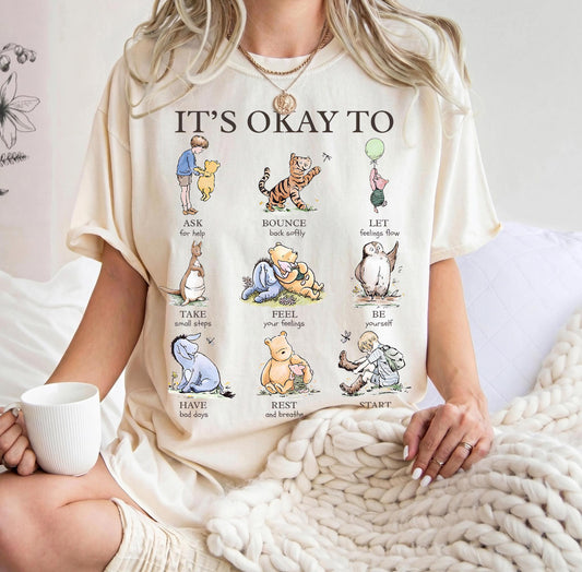 Pooh It’s Ok To Teacher Shirt – School Teacher Comfort Colors Tee