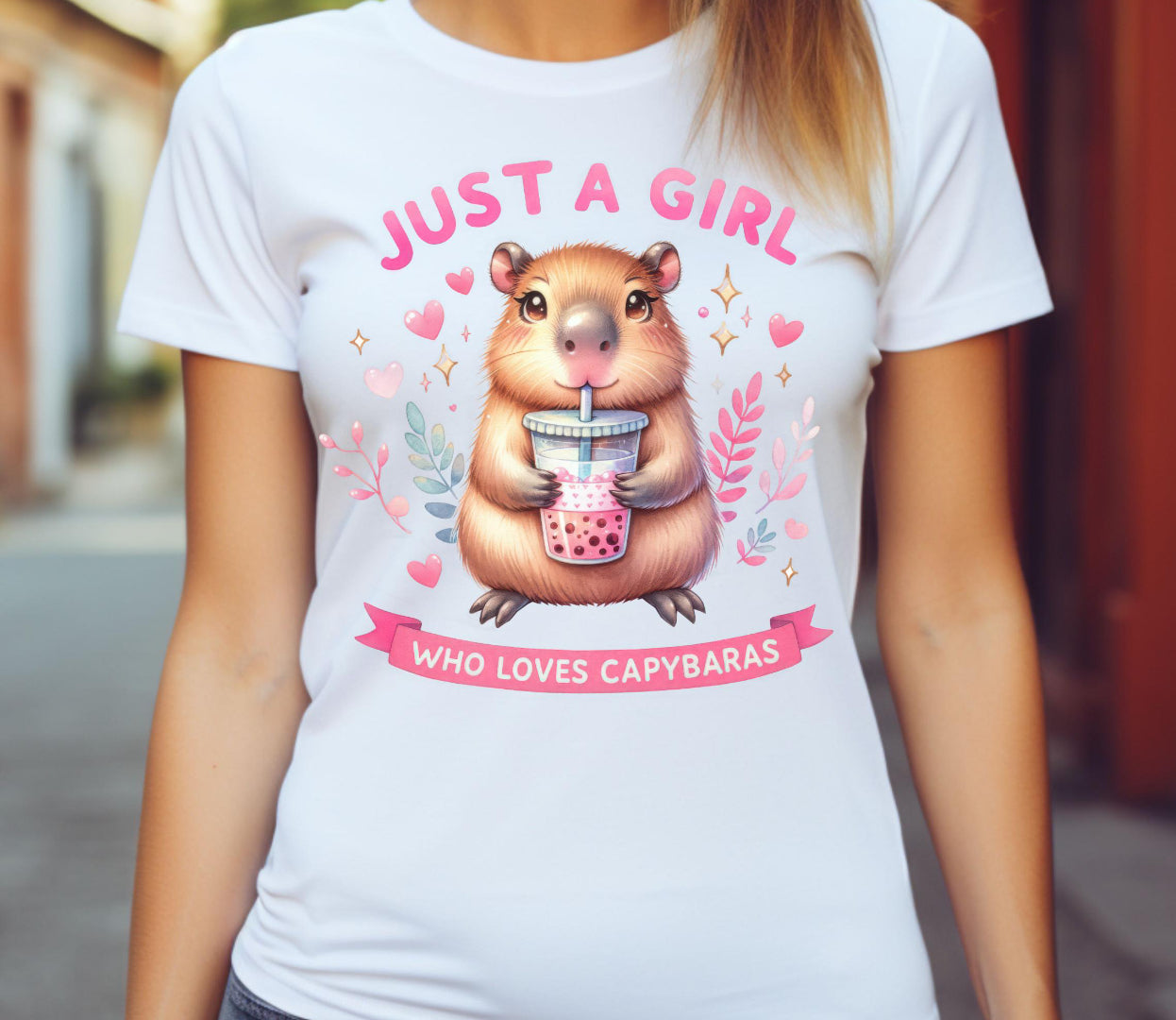 JUST A GIRL WHO LOVES CAPYBARAS - YOUTH & ADULT SIZES