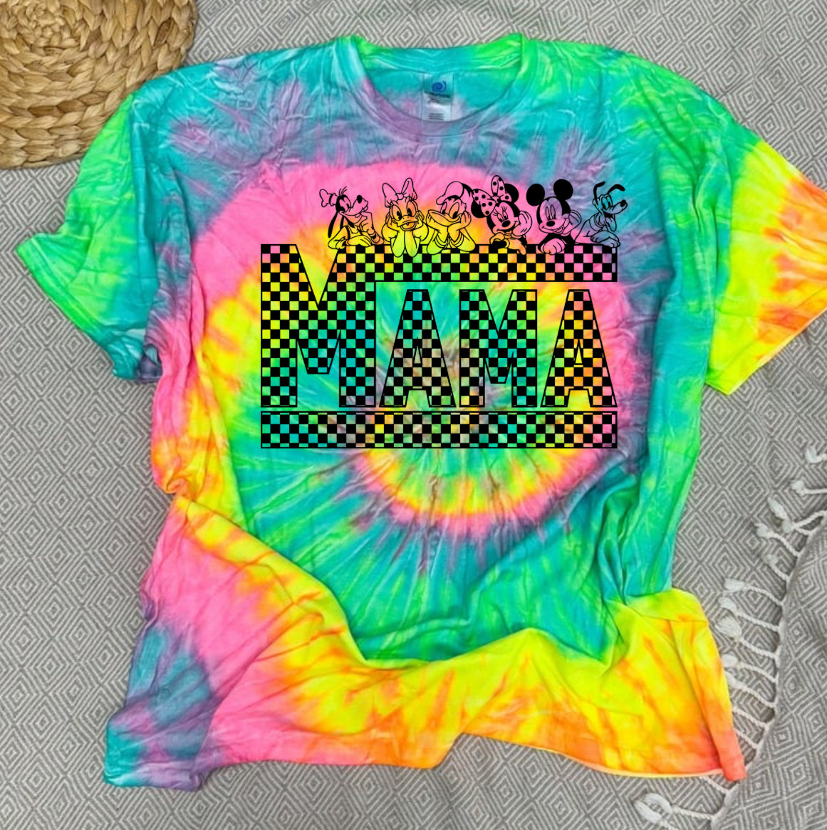 Magical Mama Checkered tiedye