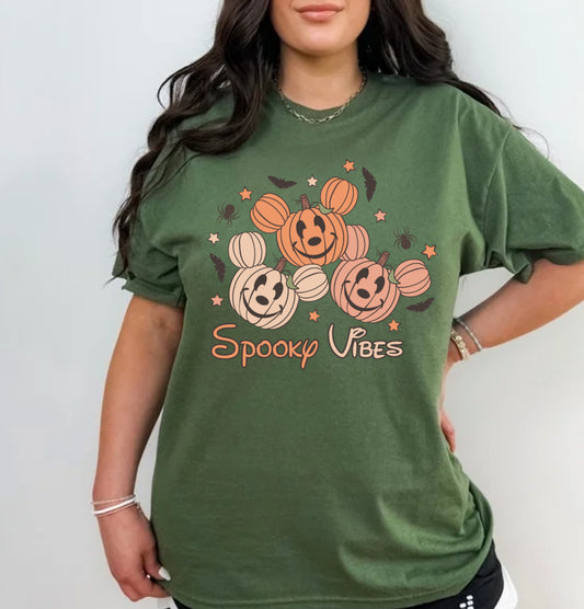 Spooky Vibes Mouse Pumpkin Shirt