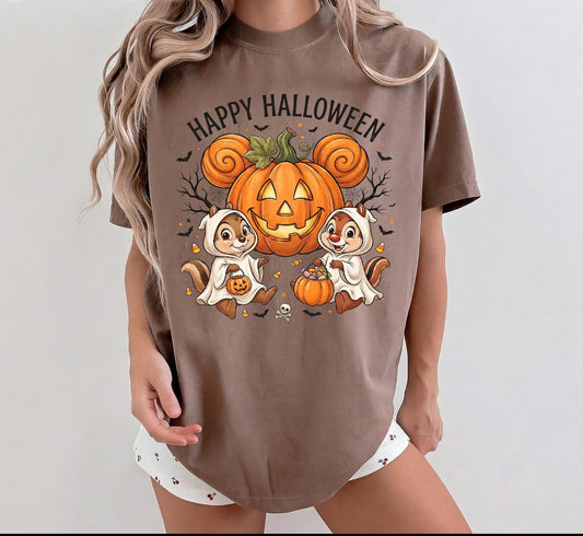 CHIPMUNKS Happy Halloween Shirt | Magical Theme Park Shirt & Tank | Adult Comfort Colors Tee
