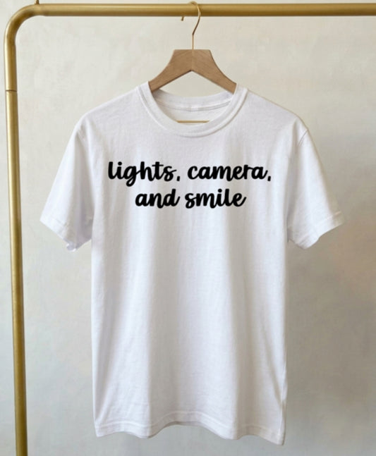 LIGHTS CAMERA AND SMILE | Cozy Park Day Shirt | Gift for Her (Copy)