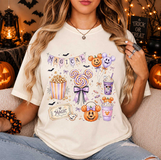 Magical Halloween | Magical Theme Park Halloween Party Shirt | Spooky Season Vacation Shirt for Women