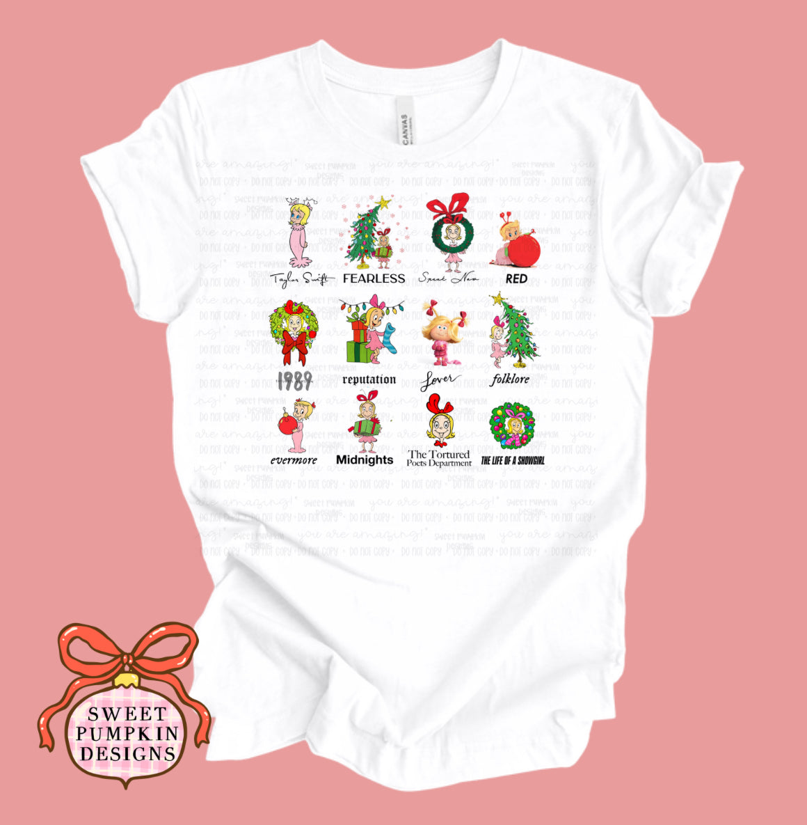 CINDY ALBUMS CHRISTMAS SHIRT - Youth and Adult Sizes