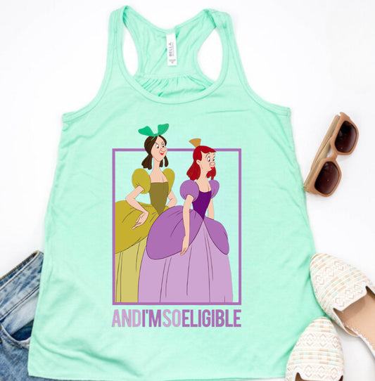 STEPSISTERS Racerback Tank for Women – Lightweight Vacation Graphic Tank