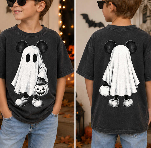 MOUSE GHOST HALLOWEEN Magical Theme Park Halloween Kids Shirt | Toddler & Youth Sizes