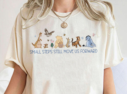 Pooh Small Steps Teacher Shirt – School Teacher Comfort Colors Tee