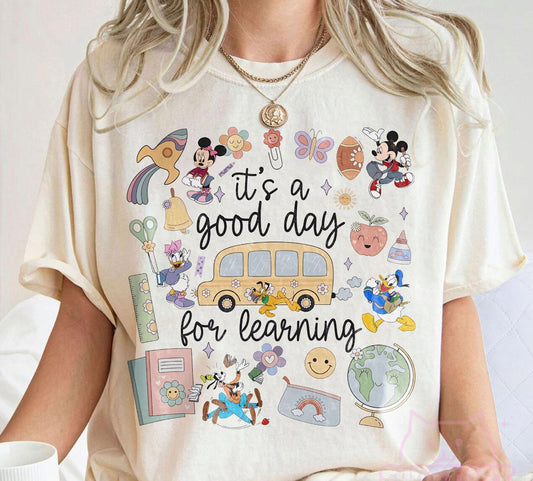 It’s A Good Day for Learning Teacher Shirt – School Teacher Comfort Colors Tee