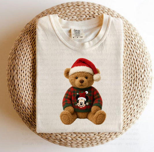 Preppy Bear with Mouse Shirt