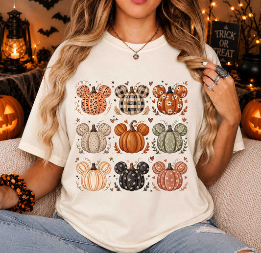 Minnie Fall Pumpkins Halloween Shirt | Magical Theme Park Shirt & Tank | Adult Comfort Colors Tee