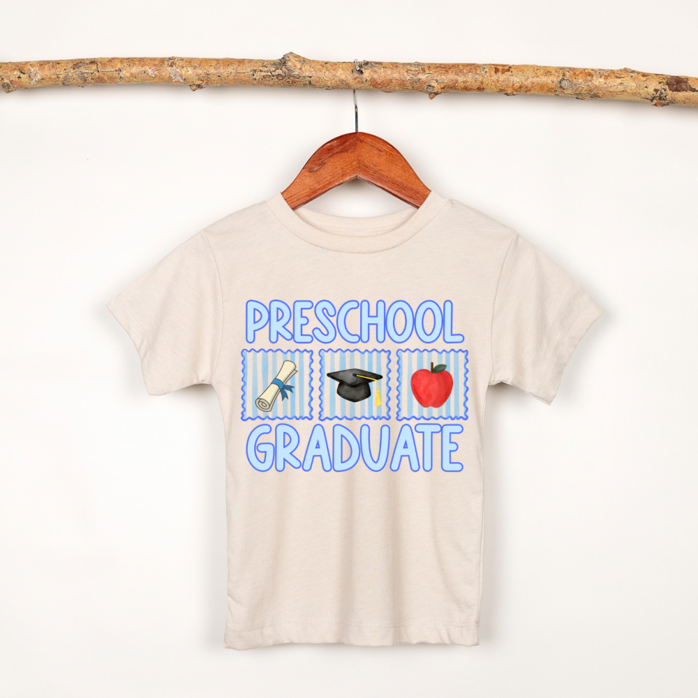 Preppy Boys Preschool Graduation Shirt | Preschool Graduate Tee for Boys | Cute Graduation Outfit | Last Day of School Shirt