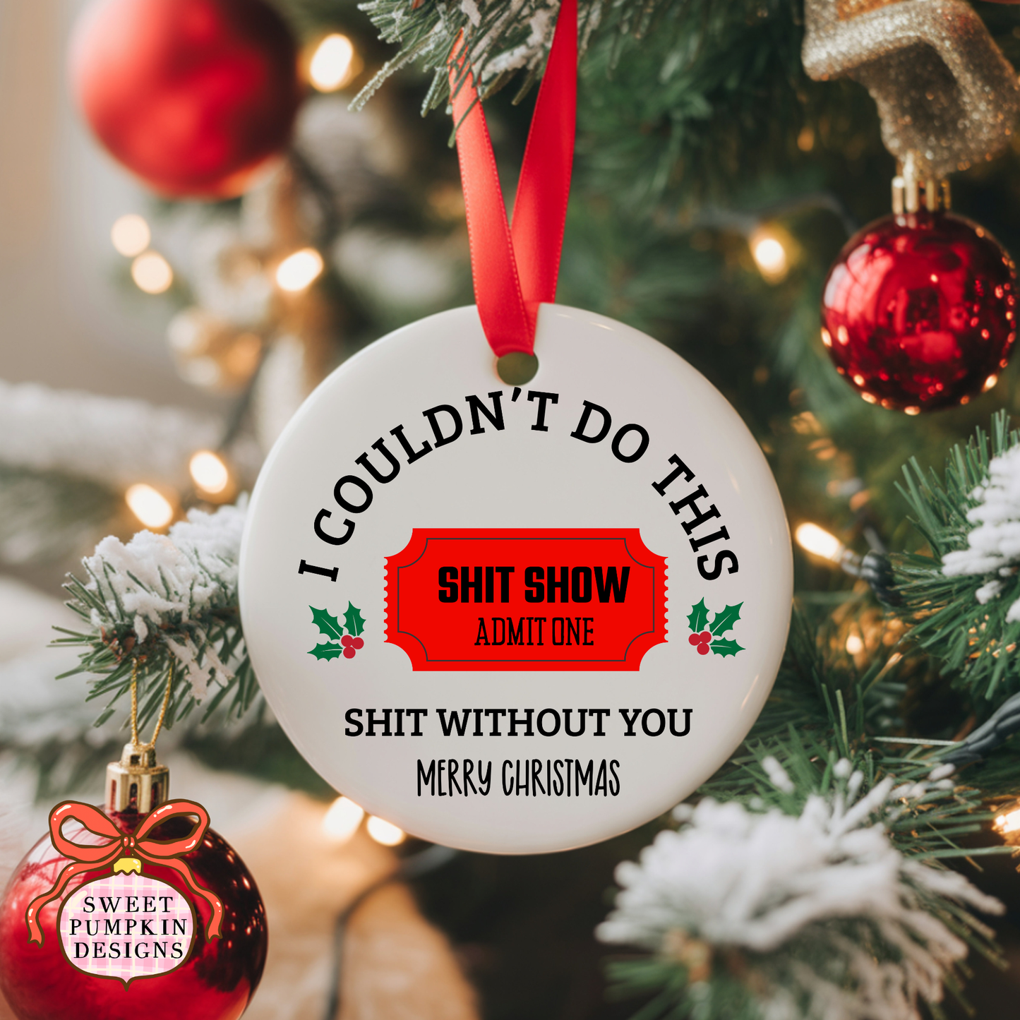 Coworker Shit Show Christmas Ornament