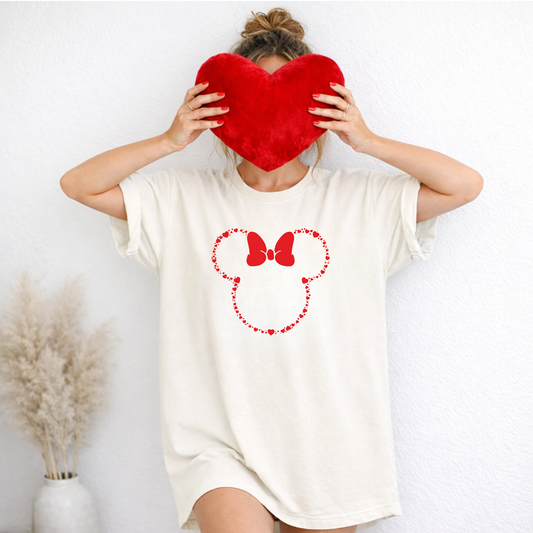 VALENTINES DAY MINNIE HEART SHIRT - Youth & Adult Sizes