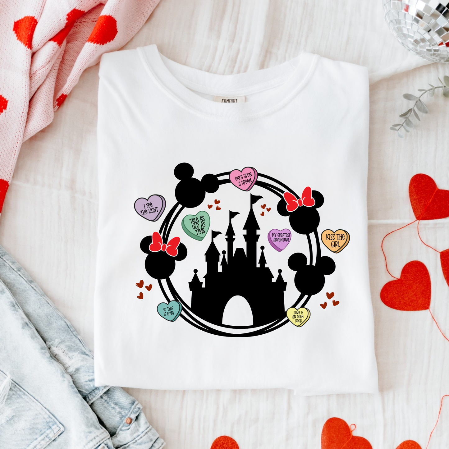 CANDY HEART CASTLE SHIRT - Youth & Adult Sizes