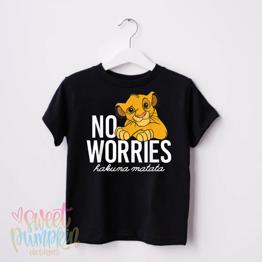 NO WORRIES LION Magical Theme Park Kids Shirt | Toddler & Youth Sizes
